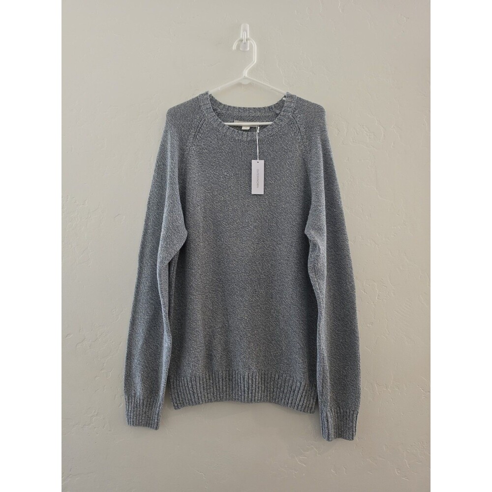 Outerknown Men's Light Blue Recycled Cotton Crew Sweater Size Large NWT